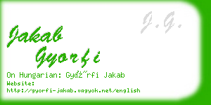 jakab gyorfi business card